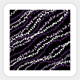 Dotty Purple Line Pattern Sticker